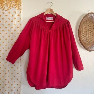 Vintage Hari Casuals Pink Prairie Western Shirt USA Made Oversized Cotton Blouse